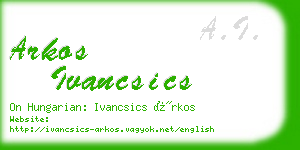 arkos ivancsics business card